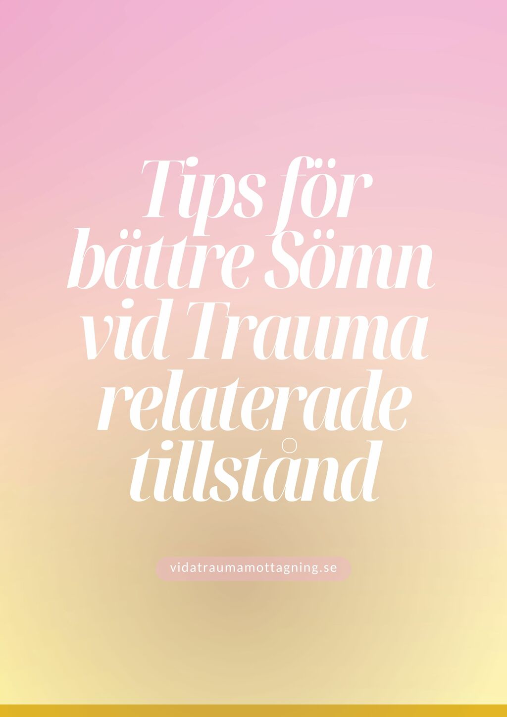 pdf med sömntips vid traumarelaterade tillstånd